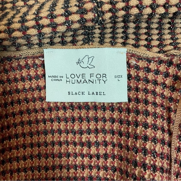 NWT New Love For Humanity Knit Open Front Cardigan Size L - Picture 11 of 14